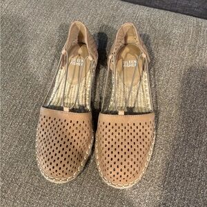 Eileen Fisher Brown Perforated Espadrilles